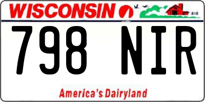 WI license plate 798NIR