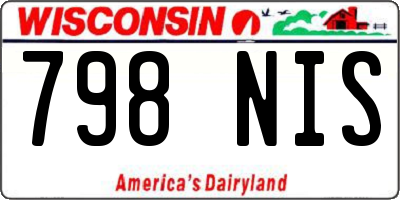 WI license plate 798NIS
