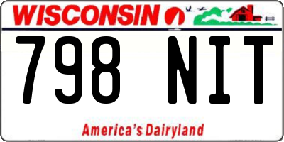 WI license plate 798NIT