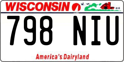 WI license plate 798NIU