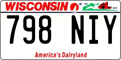 WI license plate 798NIY