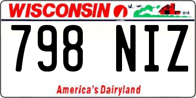 WI license plate 798NIZ