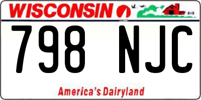 WI license plate 798NJC
