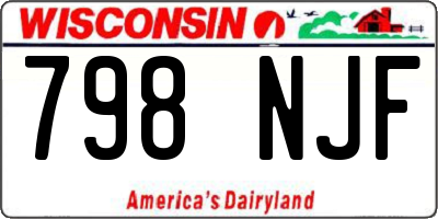 WI license plate 798NJF