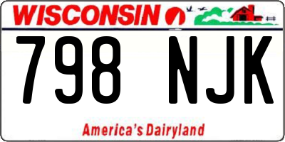 WI license plate 798NJK