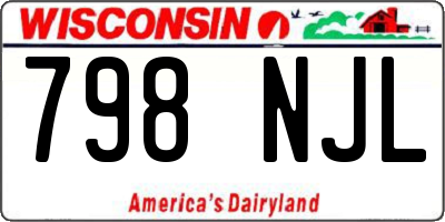 WI license plate 798NJL