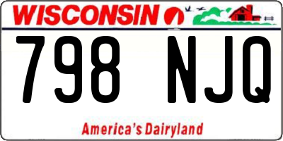 WI license plate 798NJQ