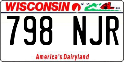 WI license plate 798NJR
