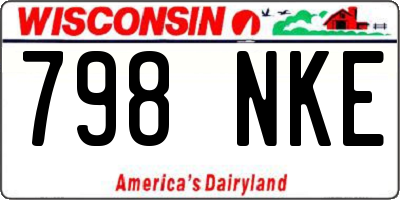WI license plate 798NKE