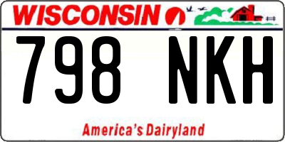 WI license plate 798NKH