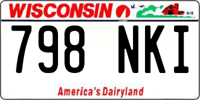 WI license plate 798NKI
