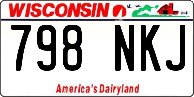 WI license plate 798NKJ