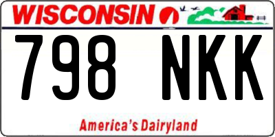 WI license plate 798NKK
