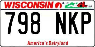 WI license plate 798NKP
