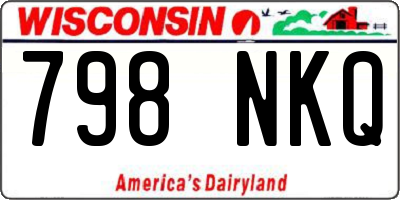 WI license plate 798NKQ