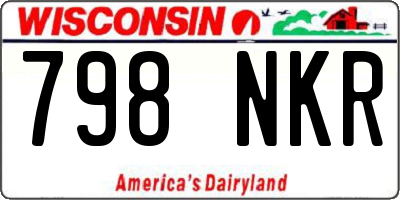 WI license plate 798NKR