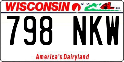 WI license plate 798NKW