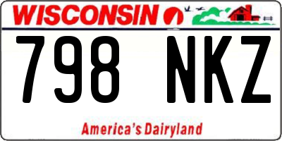 WI license plate 798NKZ