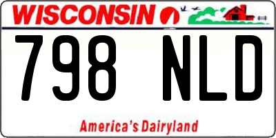 WI license plate 798NLD