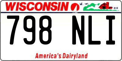 WI license plate 798NLI