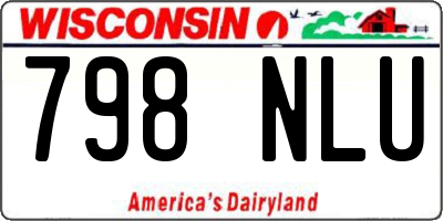 WI license plate 798NLU