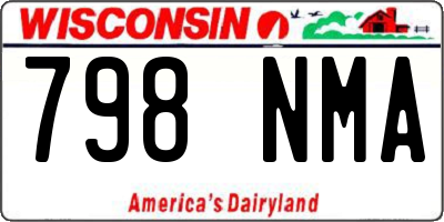 WI license plate 798NMA