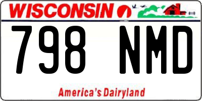 WI license plate 798NMD