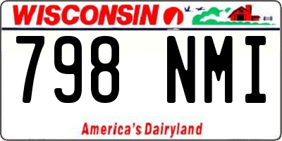 WI license plate 798NMI