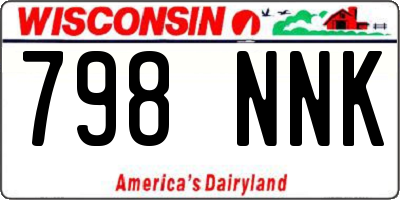 WI license plate 798NNK