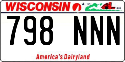 WI license plate 798NNN