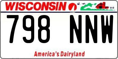 WI license plate 798NNW