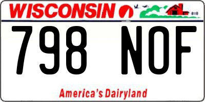 WI license plate 798NOF
