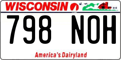 WI license plate 798NOH