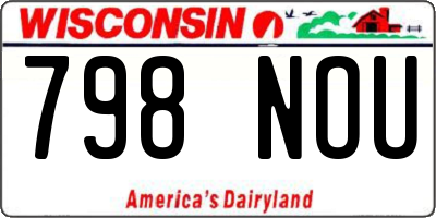 WI license plate 798NOU