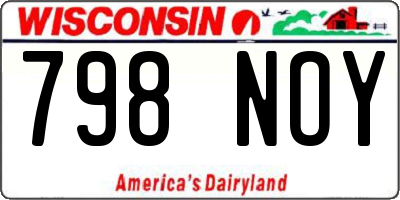 WI license plate 798NOY