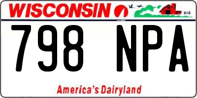 WI license plate 798NPA