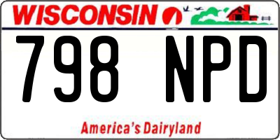 WI license plate 798NPD