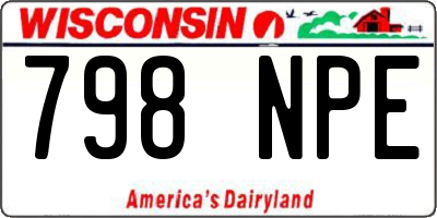 WI license plate 798NPE