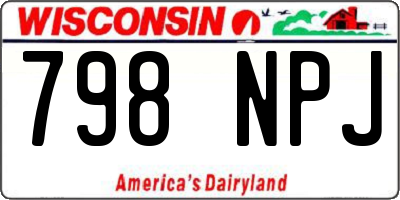WI license plate 798NPJ