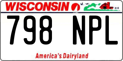 WI license plate 798NPL