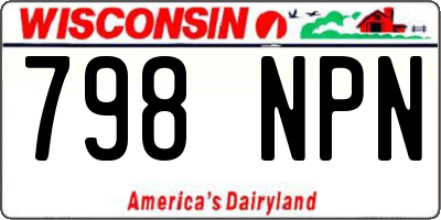 WI license plate 798NPN