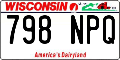 WI license plate 798NPQ