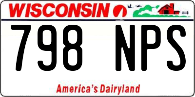 WI license plate 798NPS