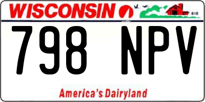 WI license plate 798NPV