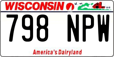 WI license plate 798NPW