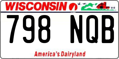 WI license plate 798NQB