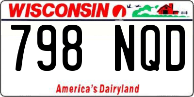 WI license plate 798NQD