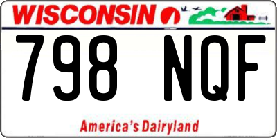 WI license plate 798NQF