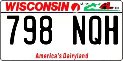 WI license plate 798NQH