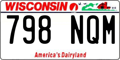 WI license plate 798NQM